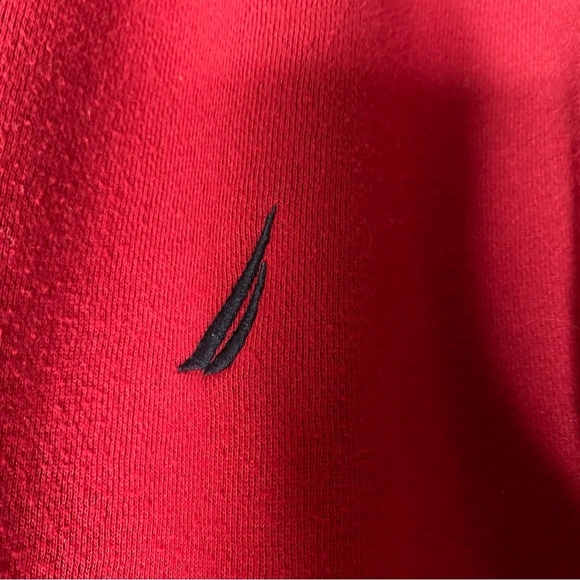 Nautica Sweater Red & Blue 1/4 Zip Pullover Sailing Jacket Preppy Sweater XL - Picture 7 of 10